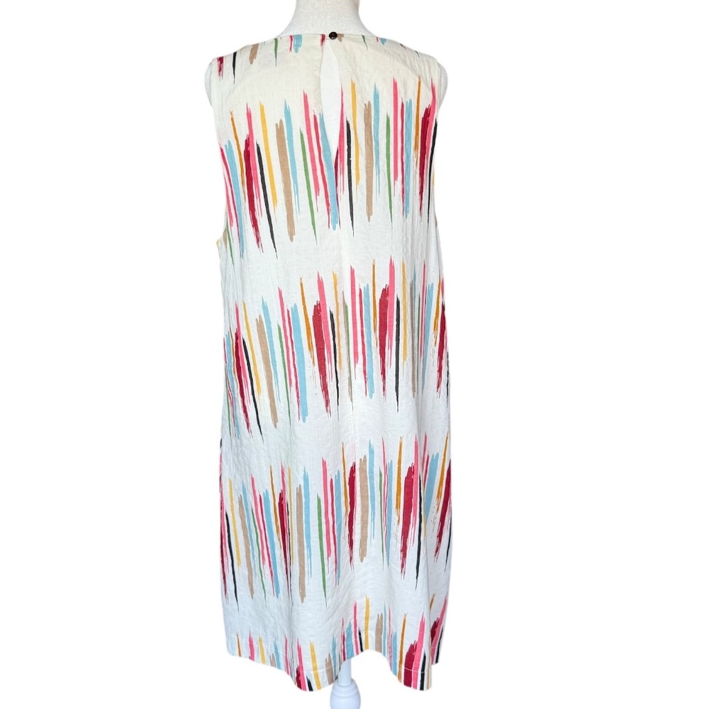 Louche Abstract Brush 100% Cotton Sleeveless‎ Dress Sz 10 - Picture 5 of 8